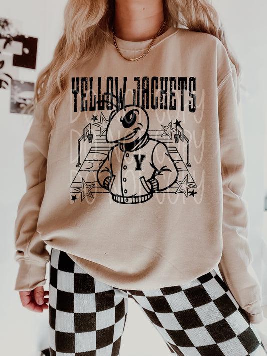 Yellow Jackets Basketball Letterman DTF Transfer | Trendy School Spirit DTF Transfer | High Quality Image Transfers | Ready to Press | Instant Peel