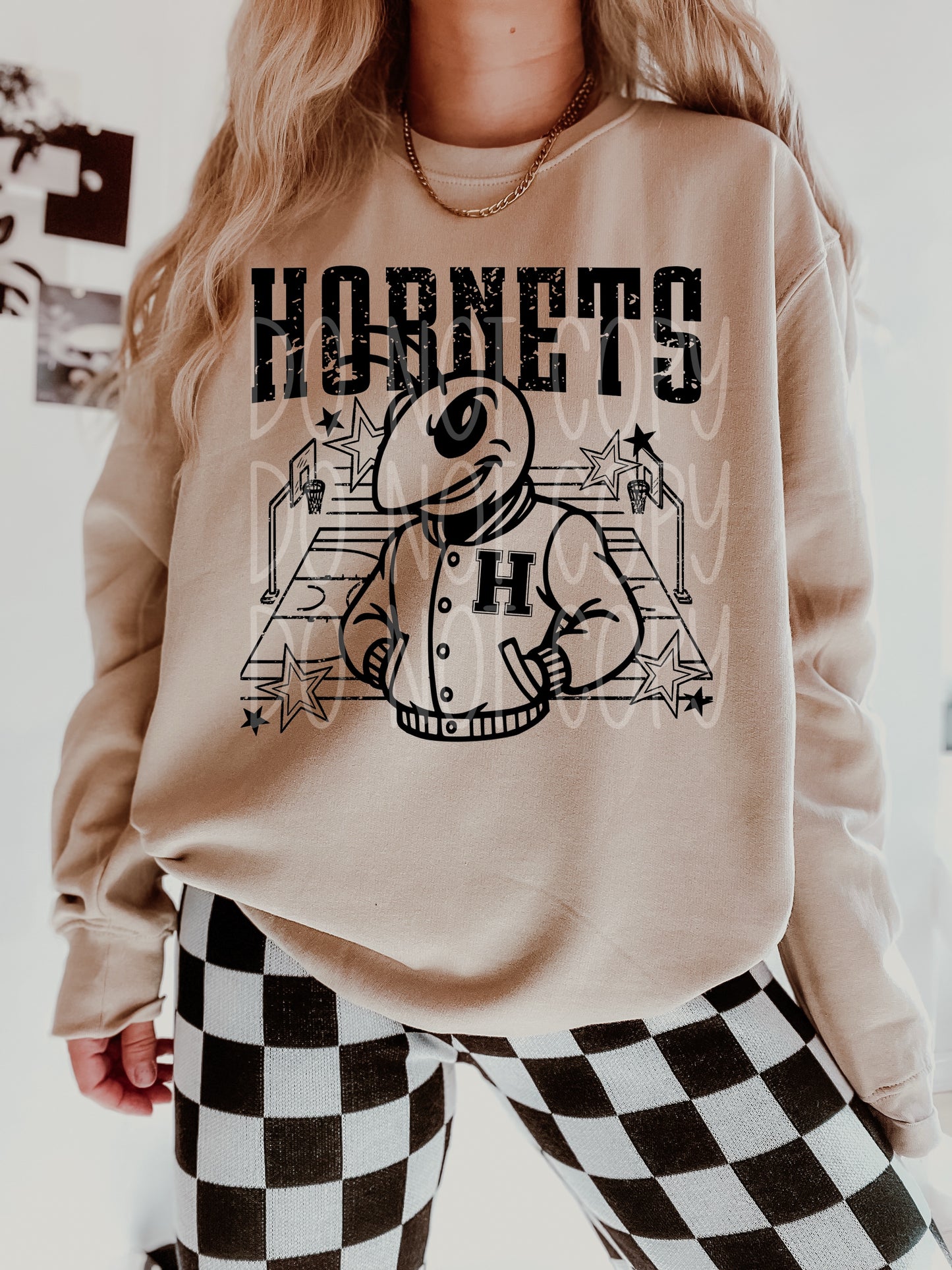 Hornets Basketball Letterman DTF Transfer | Trendy School Spirit DTF Transfer | High Quality Image Transfers | Ready to Press | Instant Peel