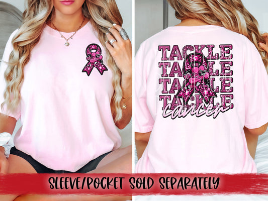 Tackle Cancer DTF Transfer | Trendy School Spirit DTF Transfer | Ready to Press | High Quality DTF Transfers | Fast Shipping
