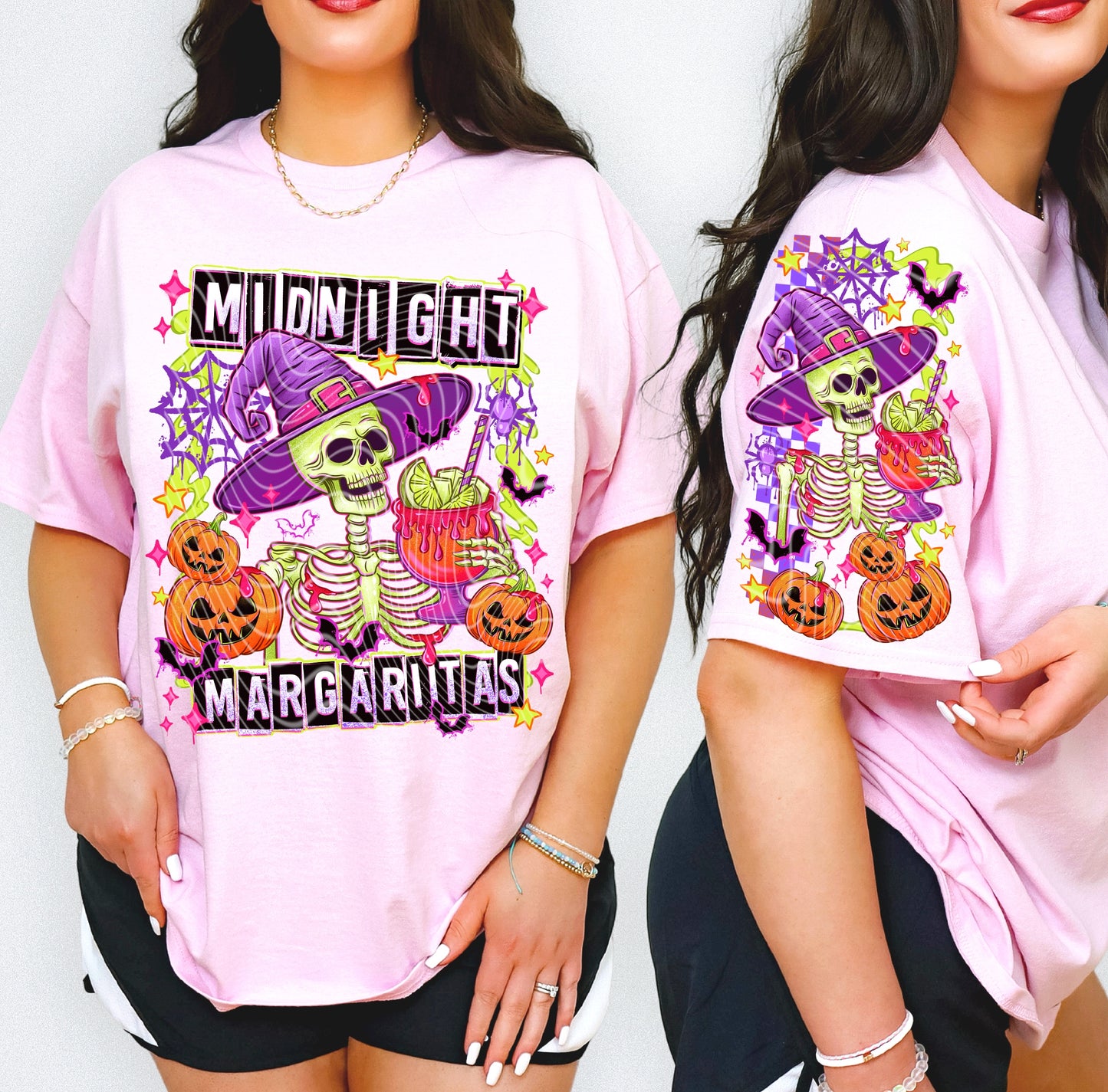 Midnight Margaritas DTF Transfer | Trendy Skully DTF Transfer | High Quality Image Transfers | Ready to Press | Instant Peel