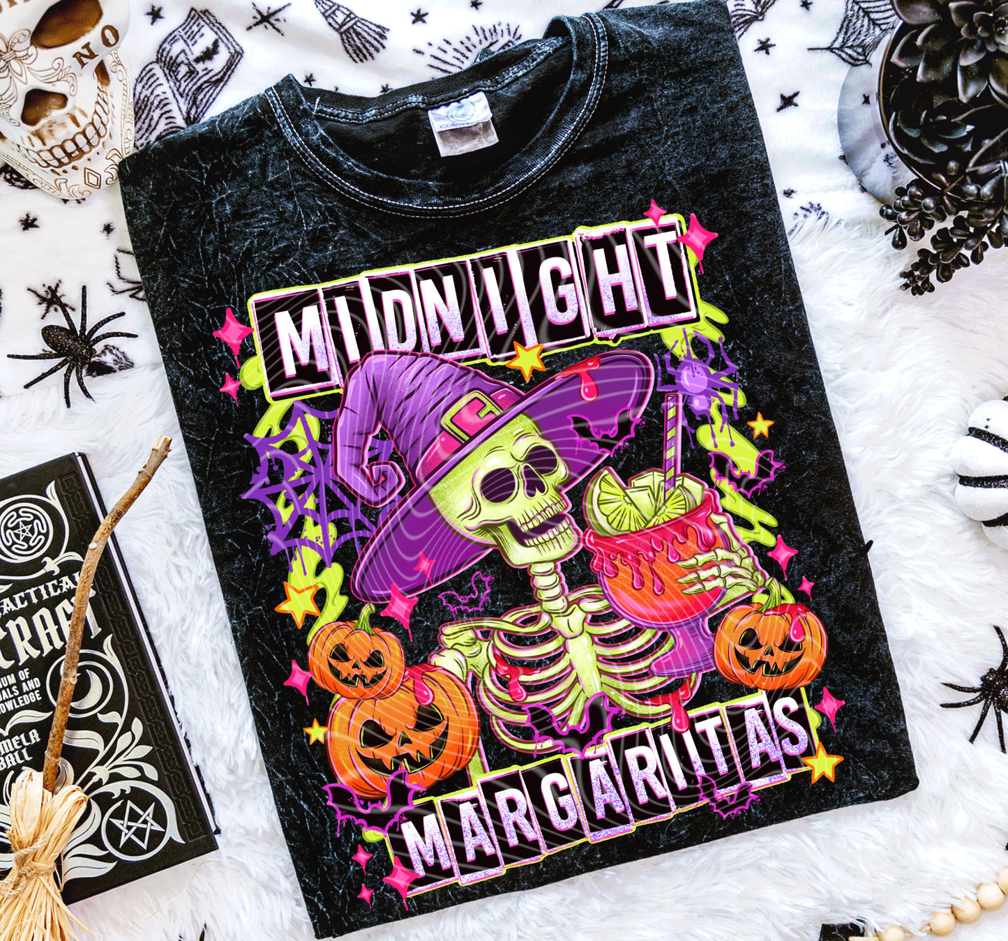 Midnight Margaritas DTF Transfer | Trendy Skully DTF Transfer | High Quality Image Transfers | Ready to Press | Instant Peel