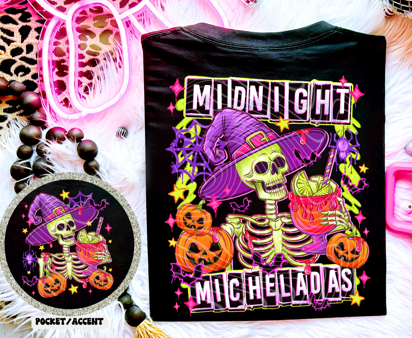 Midnight Micheladas DTF Transfer | Trendy Skully DTF Transfer | High Quality Image Transfers | Ready to Press | Instant Peel