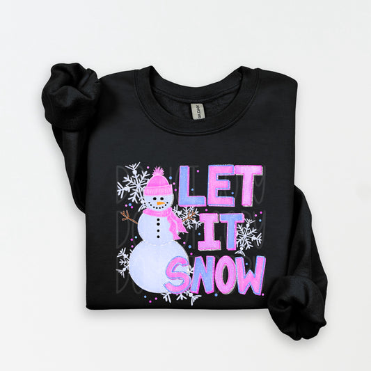 Let It Snow DTF Transfer | Trendy Winter DTF Transfer | High Quality Image Transfers | Ready to Press | Instant Peel