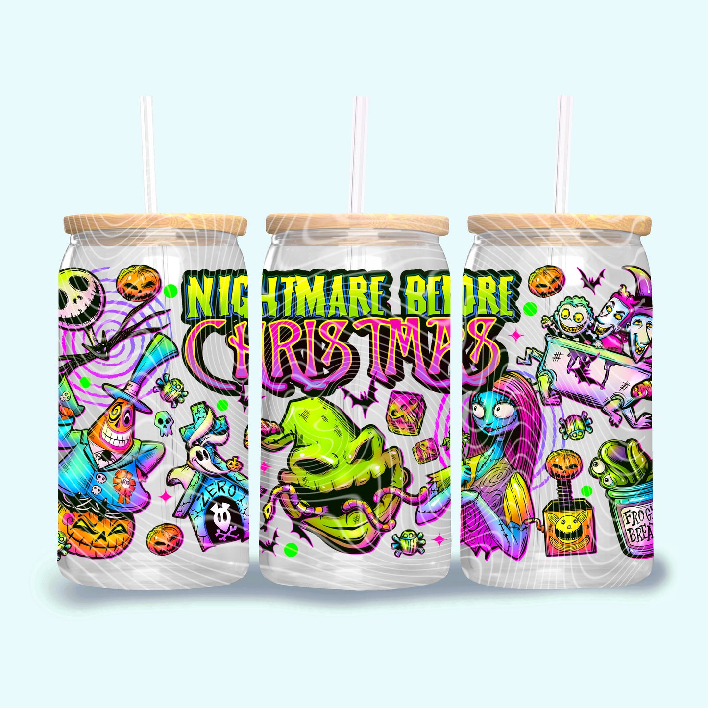 Nightmare UV DTF Libbey Transfer | Trendy Horror Characters Libbey Wrap | Ready to Transfer | High Quality | Waterproof UV Transfer
