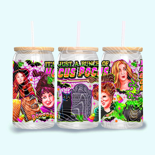 Boooooh UV DTF Libbey Transfer | Trendy Horror Characters Libbey Wrap | Ready to Transfer | High Quality | Waterproof UV Transfer