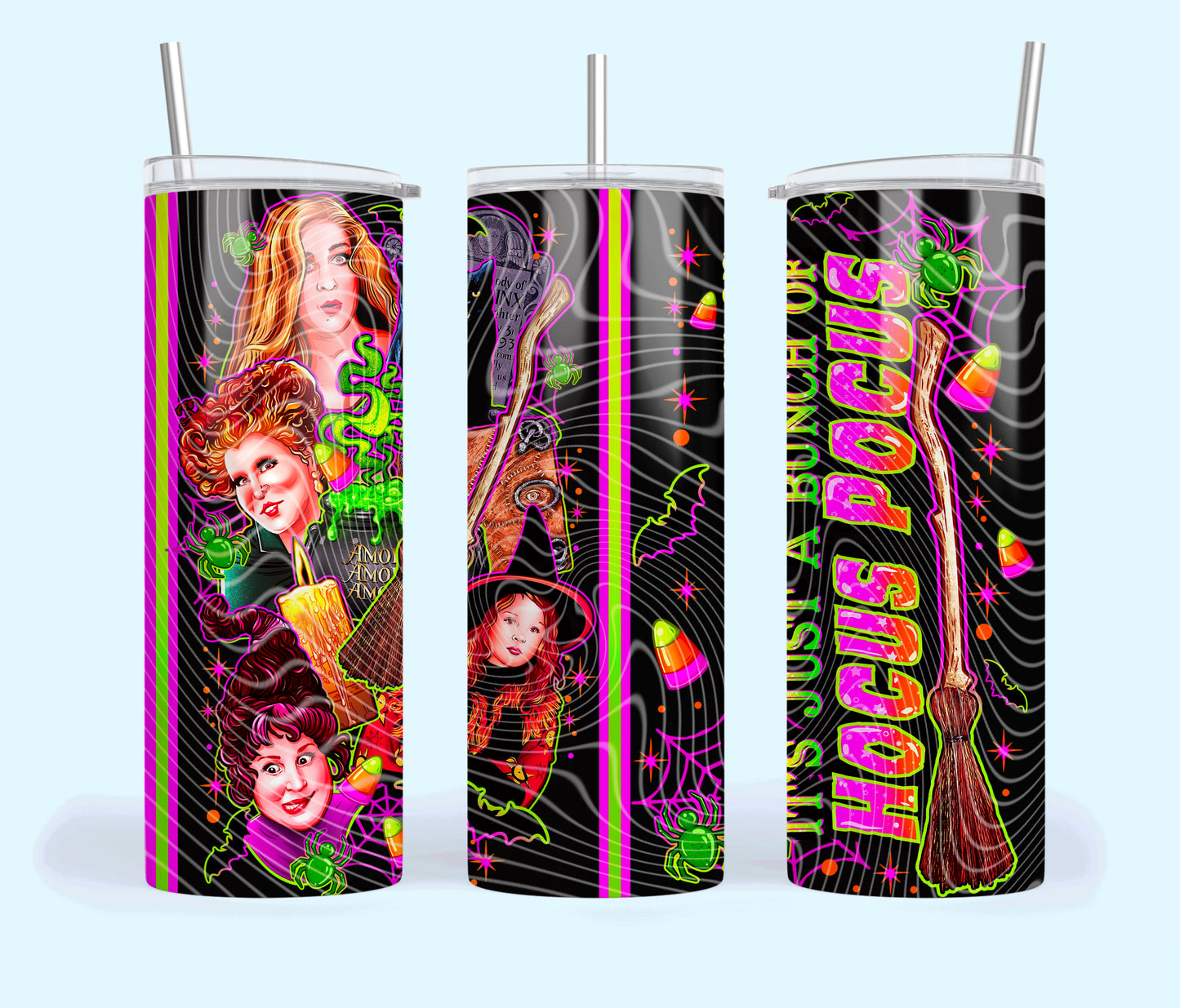 Booooooh! Insulated Tumbler with Plastic Lid and Sealed Reusable Straw | Trendy Halloween Cup | Hot/Cold Tumbler