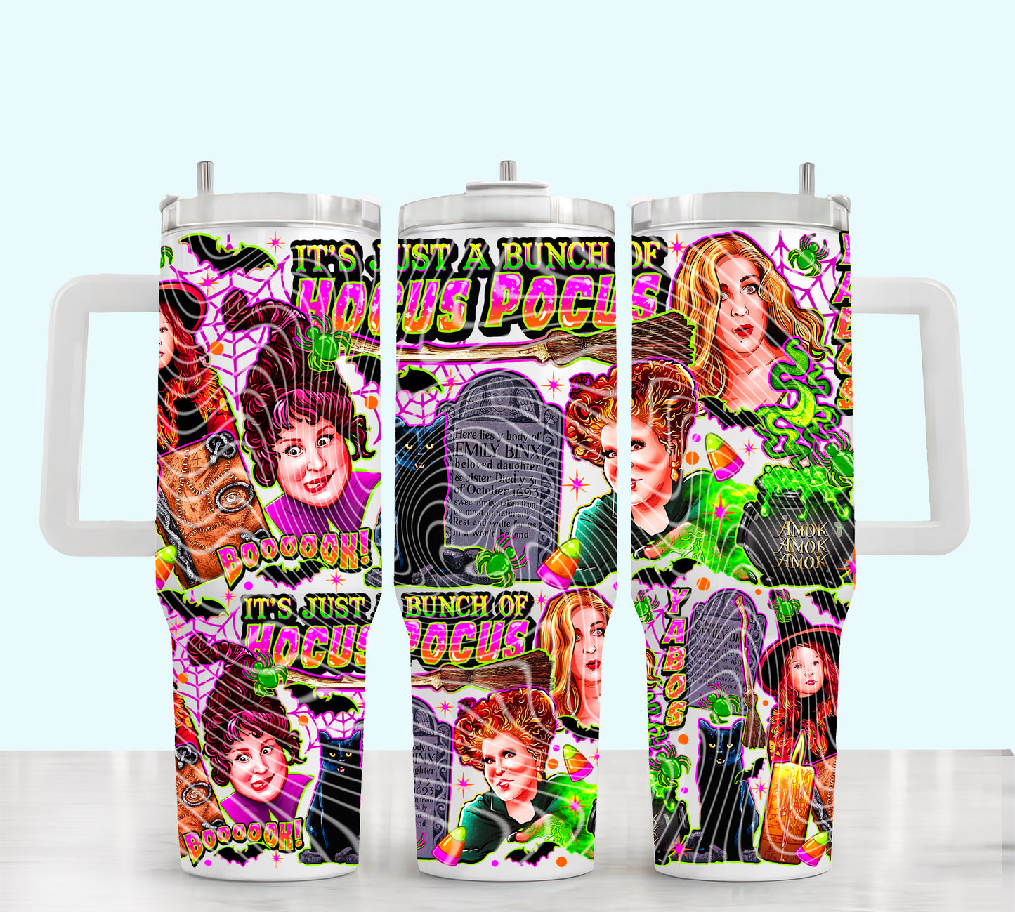 Boooooh UV DTF 40oz Tumbler Transfer | Trendy Halloween Tumbler Wrap | Ready to Transfer | High Quality | Waterproof UV Transfer
