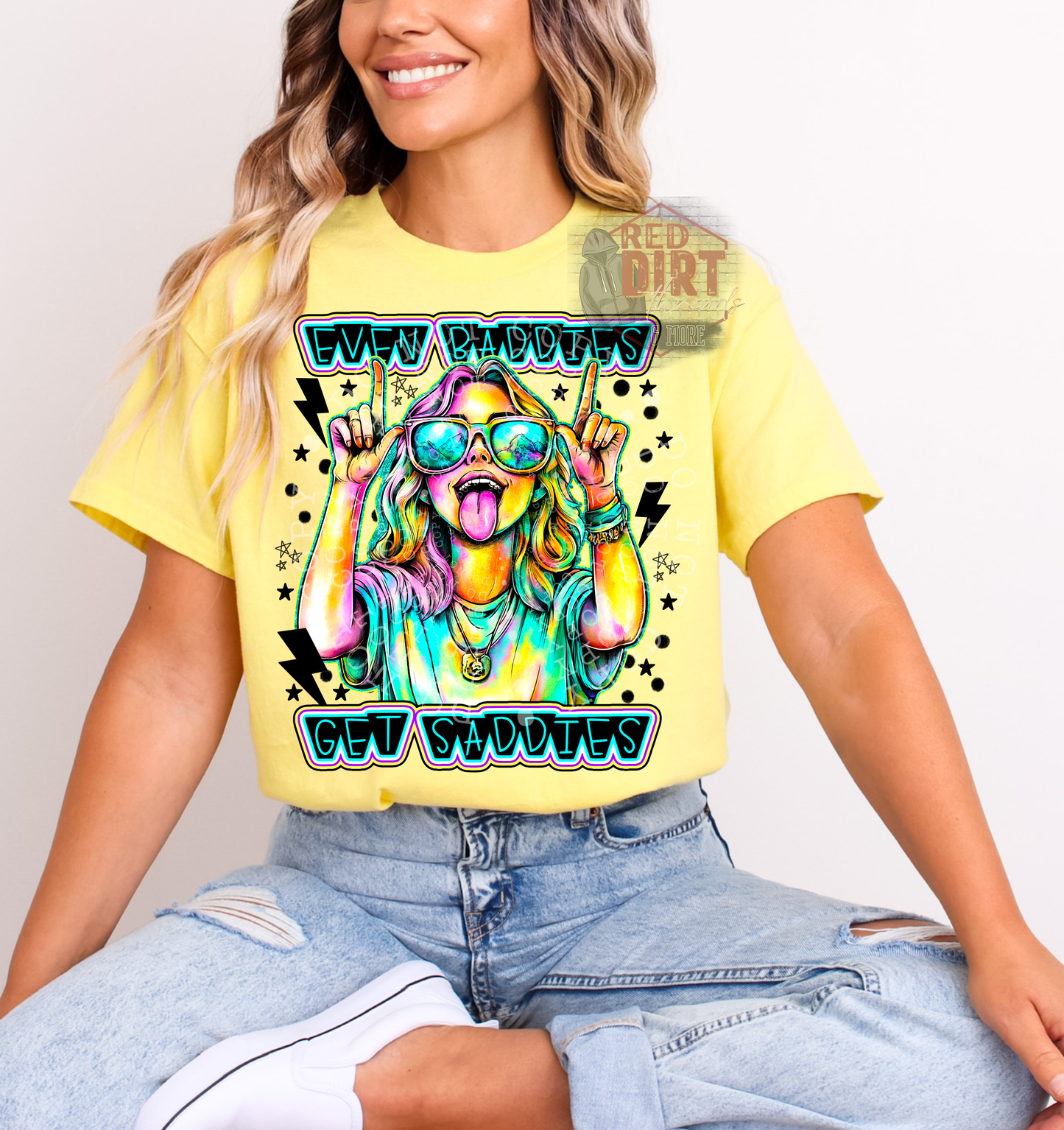 Even Baddies Get Saddies T-Shirt | Trendy Mental Health Awareness Shirt | Fast Shipping | Super Soft Shirts for Men/Women/Kid's