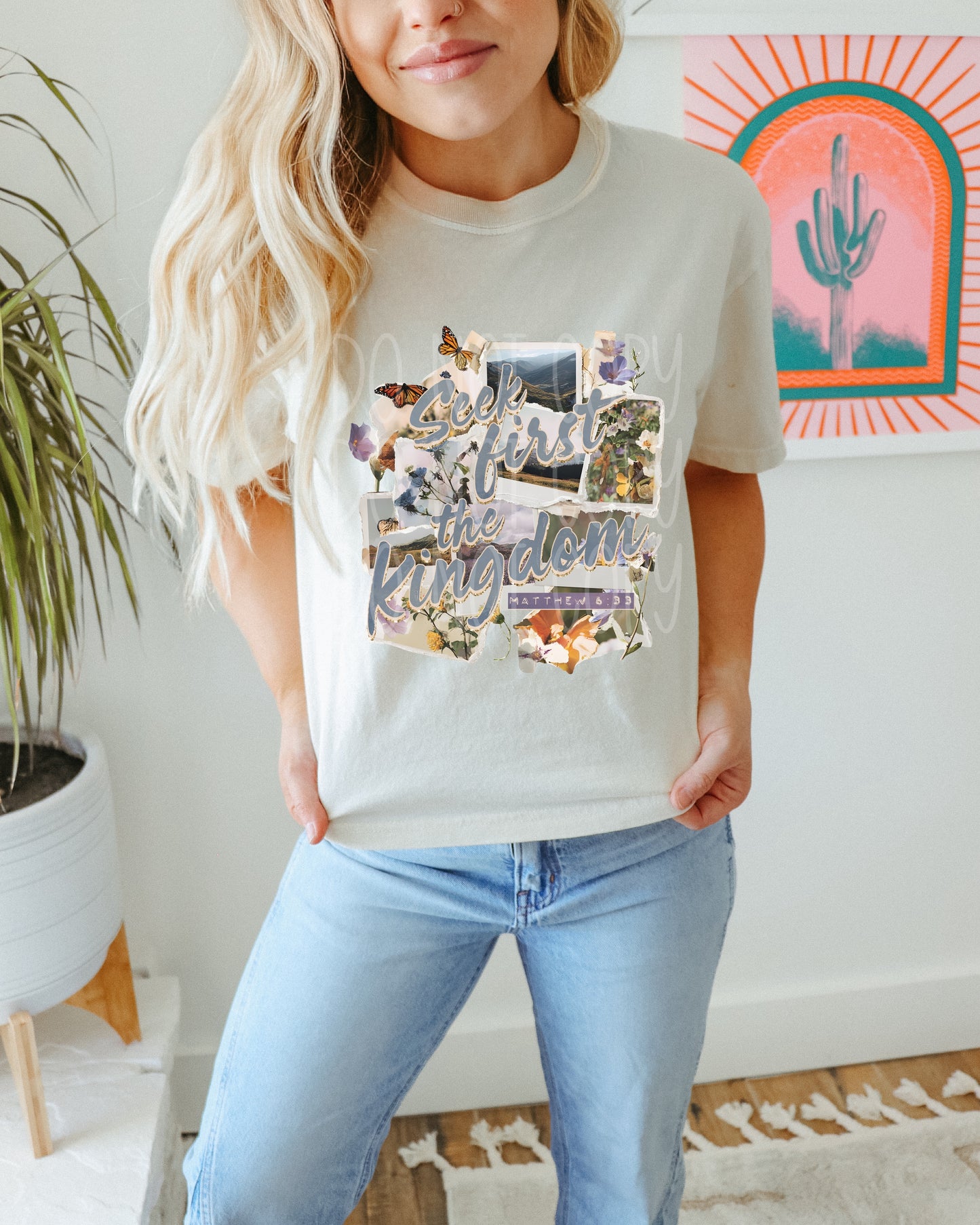Seek First the Kingdom DTF Transfer | Matthew 6:33 Christian Heat Transfer | Faith Ready to Press Design | Scripture DTF | Red Dirt Transfers