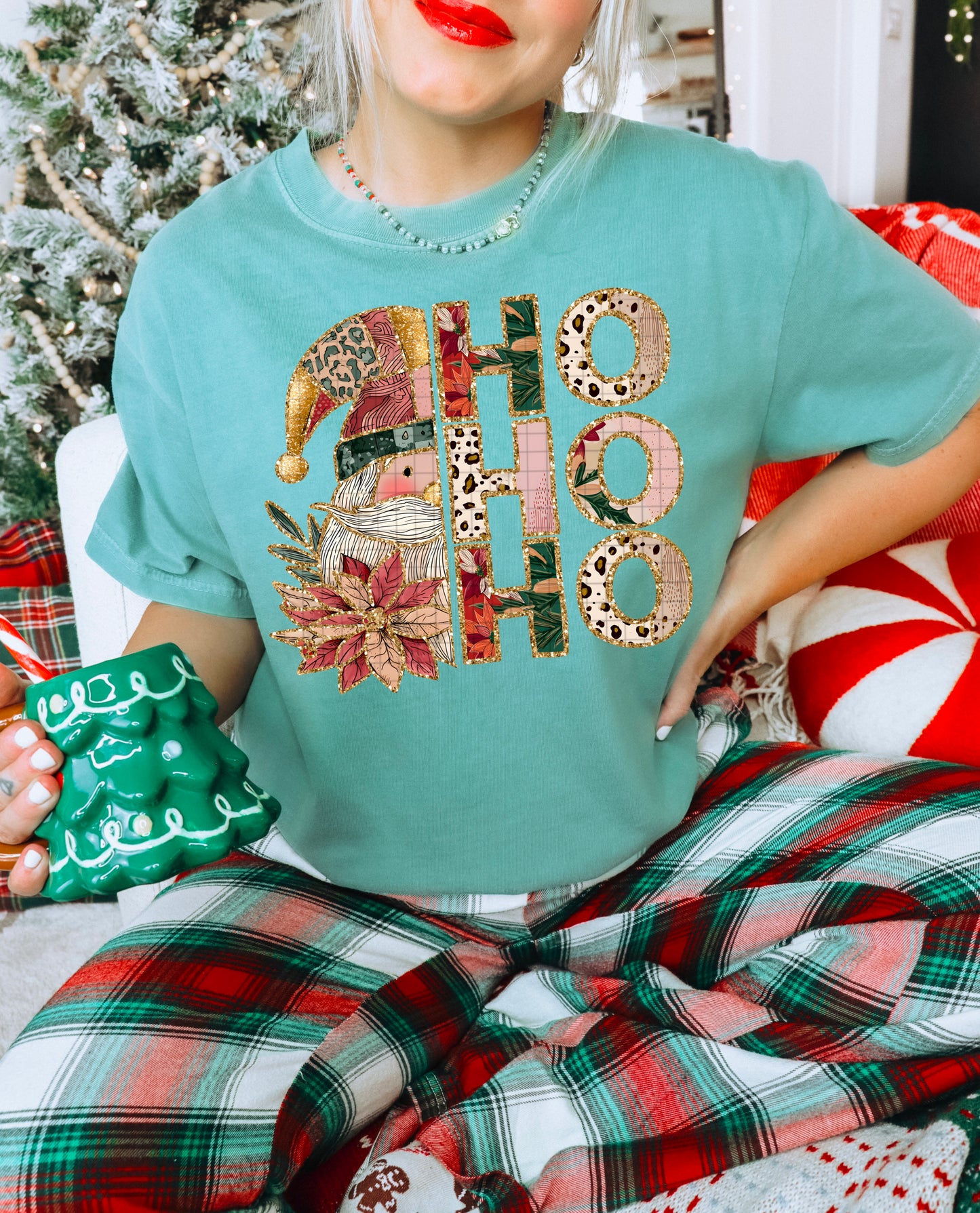 Ho Ho Ho DTF Transfer | Trendy Christmas DTF Transfer | High Quality Image Transfers | Ready to Press | Instant Peel