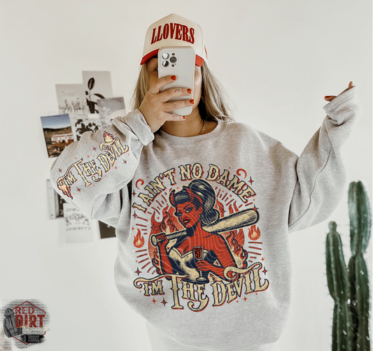I Ain't No Dame I'm The Devil DTF Transfer | Trendy DTF Transfer | Ready to Press | High Quality DTF Transfers | Fast Shipping