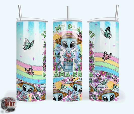 In My Plant Mama Era Insulated Tumbler with Plastic Lid and Sealed Reusable Straw | Trendy Spring Cup | Hot/Cold Tumbler