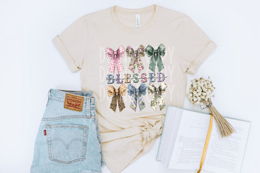 Blessed Bow DTF Transfer Ready to Press | Christian Coquette DTF Design | Faith Bow Transfer | Red Dirt Transfers