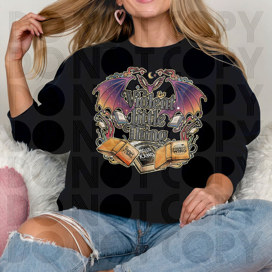 Violent Little Thing DTF Transfer | Trendy Bookish DTF Transfer | High Quality Image Transfers | Ready to Press | Fast Shipping