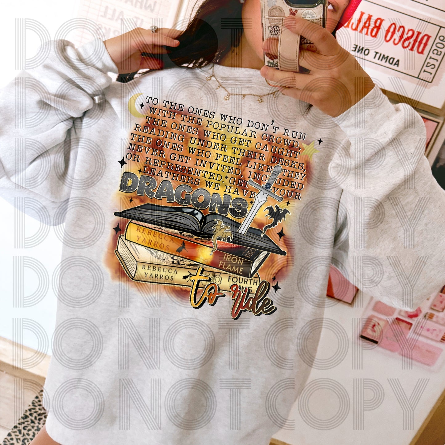 Dragons to Ride DTF Transfer | Trendy Bookish DTF Transfer | High Quality Image Transfers | Ready to Press | Fast Shipping