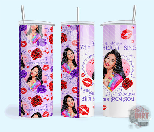 You Make My Heart Sing Insulated Tumbler with Plastic Lid and Sealed Reusable Straw | Trendy Cup | Hot/Cold Tumbler