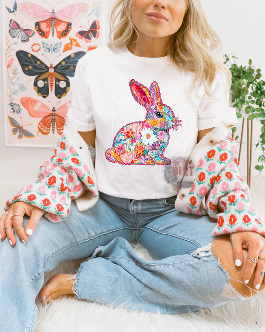 Floral Easter Bunny T-Shirt | Trendy Easter Shirt | Fast Shipping | Super Soft Shirts for Men/Women/Kid's