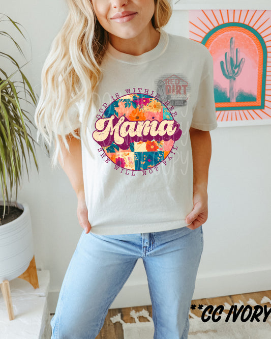 Mama God is Within Her She Will Not Fail T-Shirt | Trendy Religious Shirt | Fast Shipping | Super Soft Shirts for Men/Women/Kid's