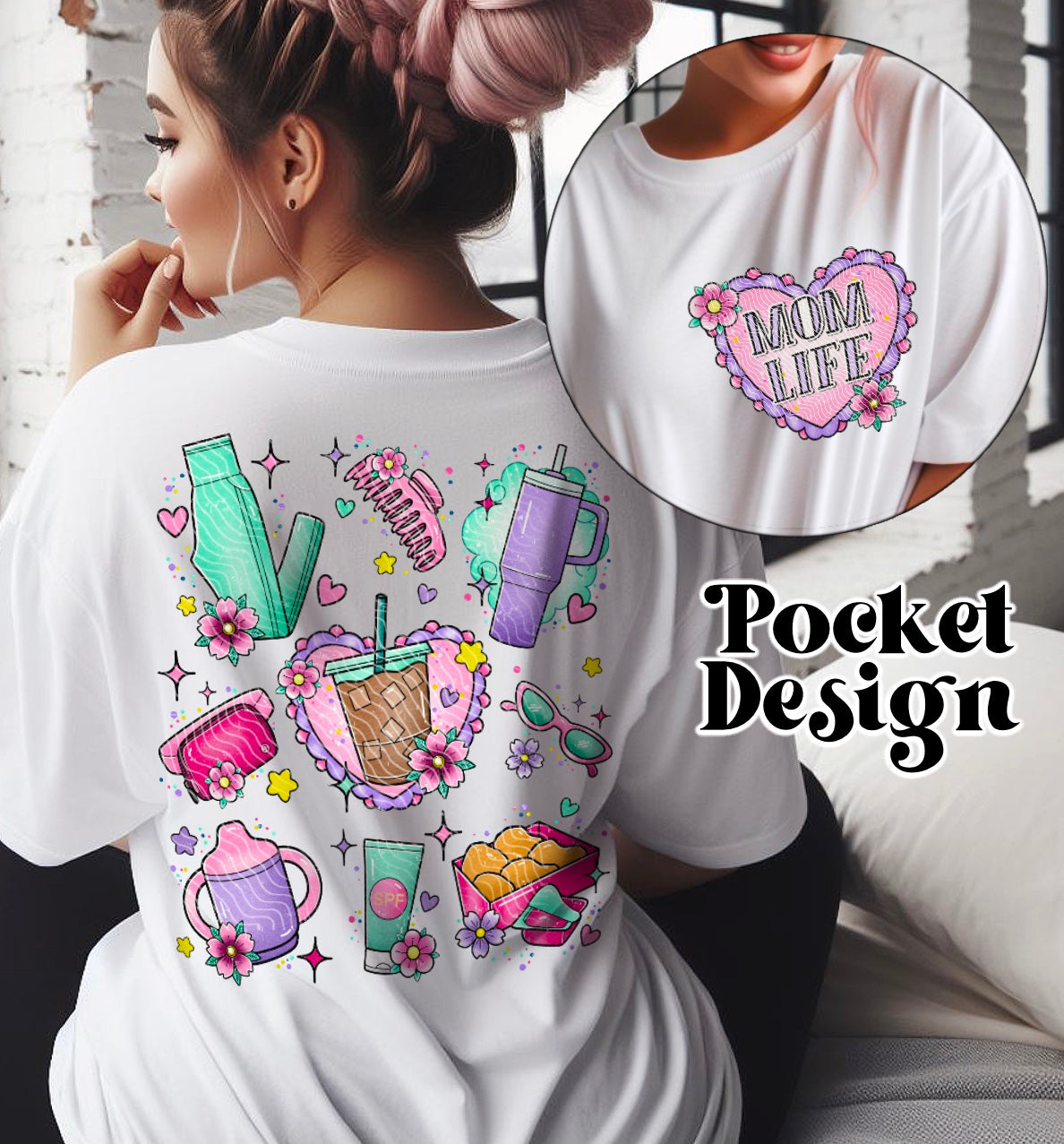 Mom Life DTF Transfer | Trendy Mom DTF Print | Ready to Press Transfers | High Quality DTF Transfers | Fast Shipping
