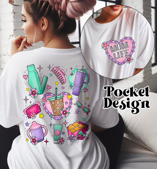 Mom Life DTF Transfer | Trendy Mom DTF Print | Ready to Press Transfers | High Quality DTF Transfers | Fast Shipping