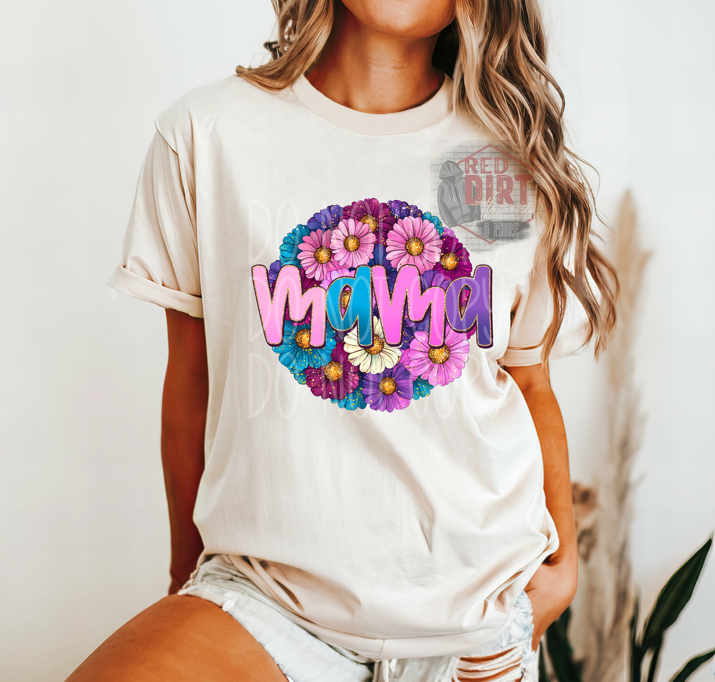 Floral Mama DTF Transfer | Trendy Mom DTF Transfer | High Quality Image Transfers | Ready to Press | Fast Shipping