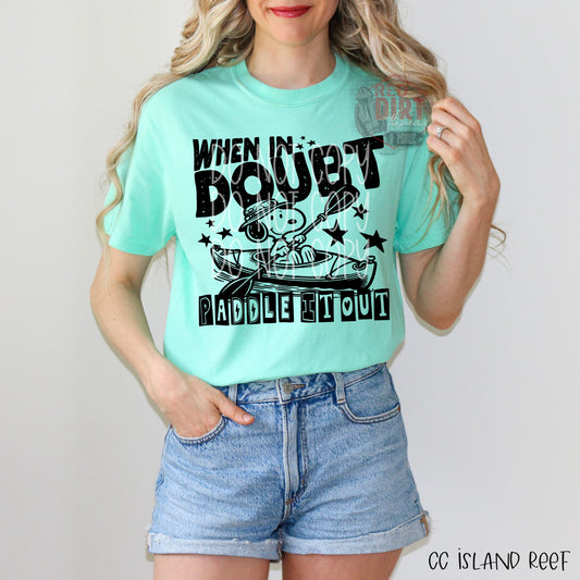 When In Doubt Paddle It Out DTF Transfer | Trendy Summer DTF Transfer | High Quality Image Transfers | Ready to Press | Fast Shipping