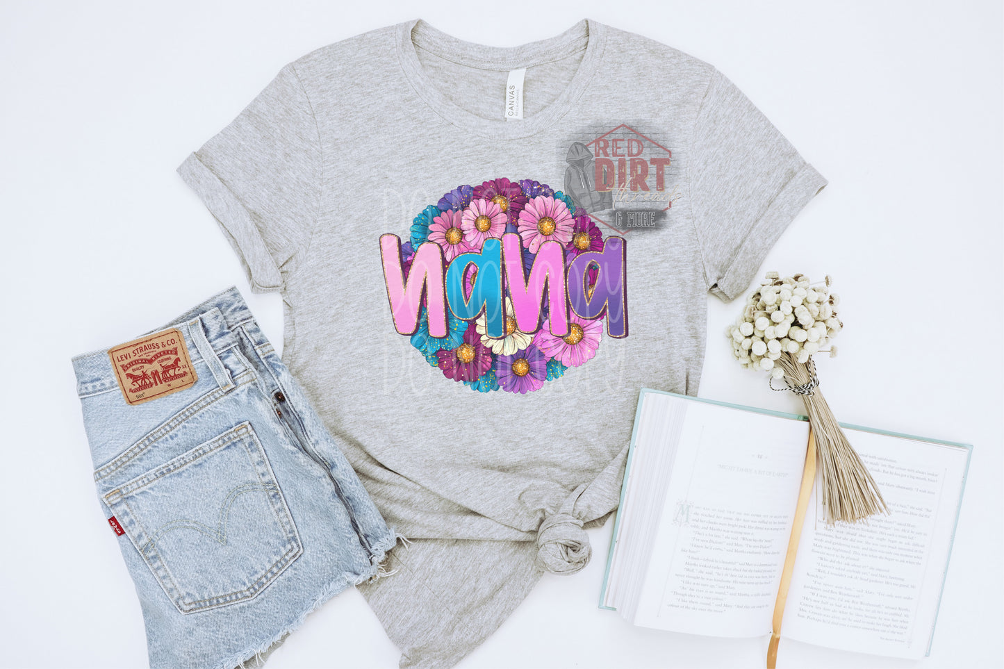 Floral Nana DTF Transfer | Trendy Mom DTF Transfer | High Quality Image Transfers | Ready to Press | Fast Shipping