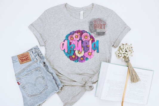 Floral Abuela DTF Transfer | Trendy Mom DTF Transfer | High Quality Image Transfers | Ready to Press | Fast Shipping