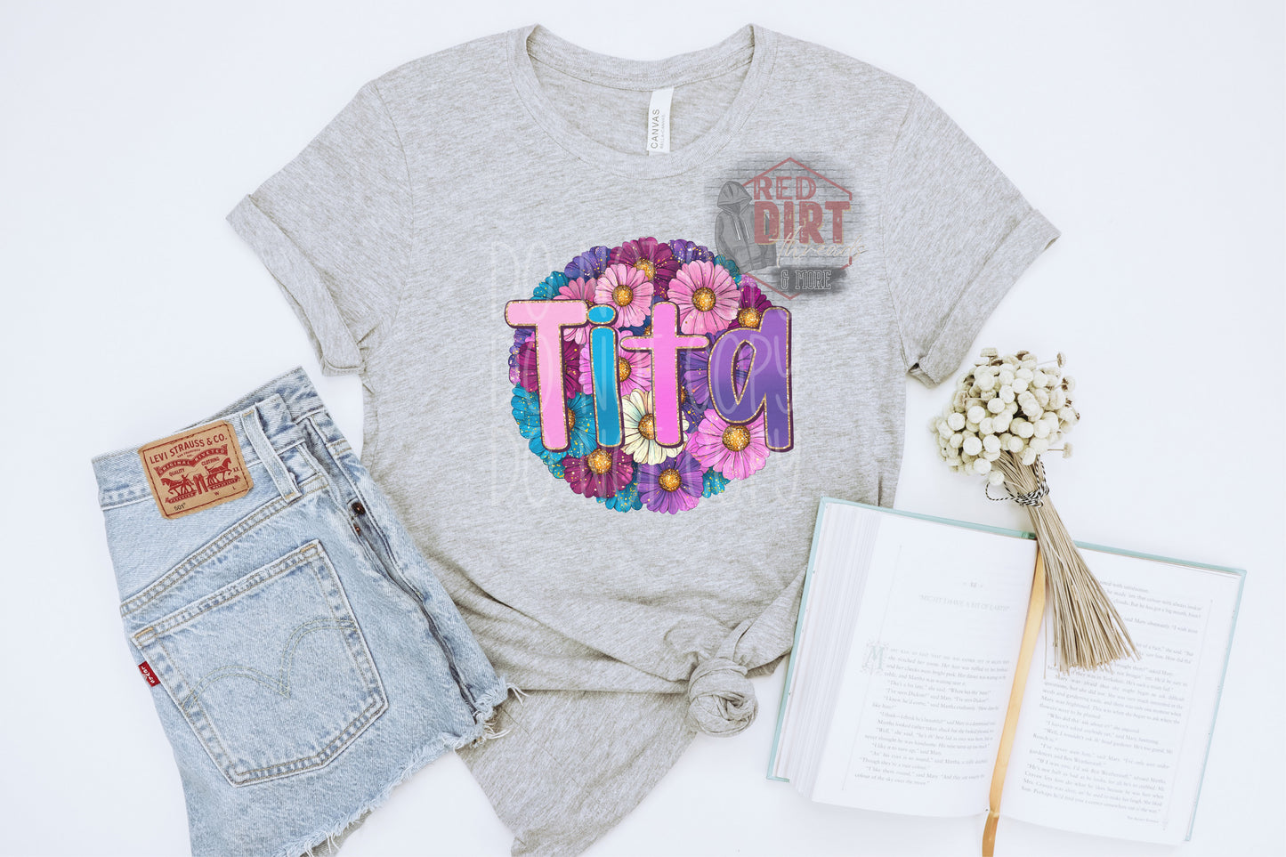 Floral Tita DTF Transfer | Trendy Mom DTF Transfer | High Quality Image Transfers | Ready to Press | Fast Shipping