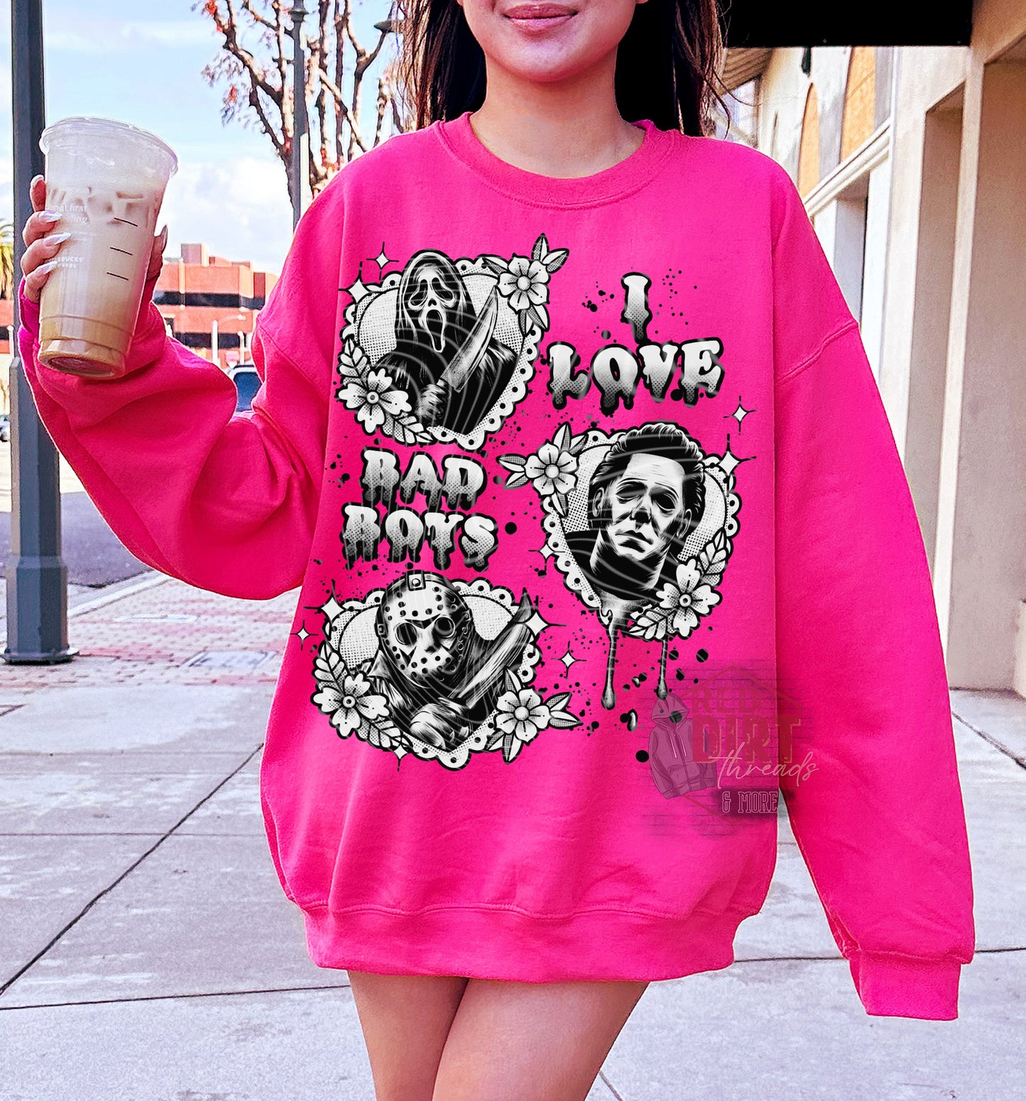 I Love Bad Boys DTF Transfer | Trendy Horror Characters DTF Transfer | High Quality Image Transfers | Ready to Press | Fast Shipping