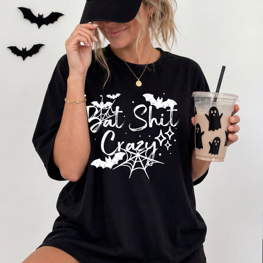 Bat Shit Crazy DTF Transfer | Funny Halloween DTF | Spooky Shirt Transfer | Halloween Transfer | Instant Peel