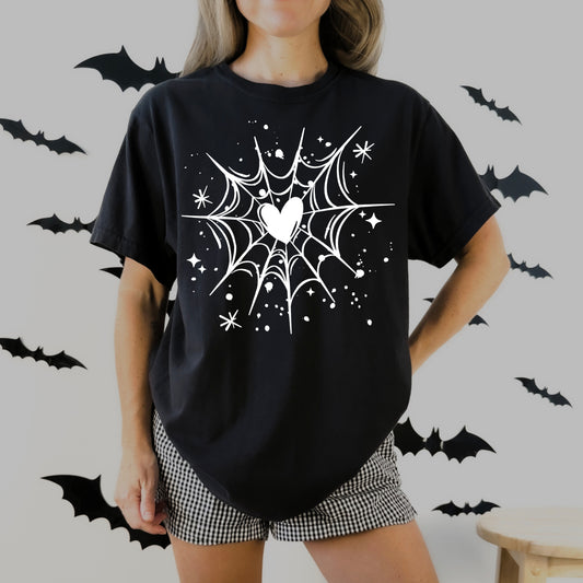 Spider Web Heart DTF Transfer, Halloween DTF, Halloween Shirt Transfer, Spiderweb Transfer, Spooky Shirt, Halloween Transfer