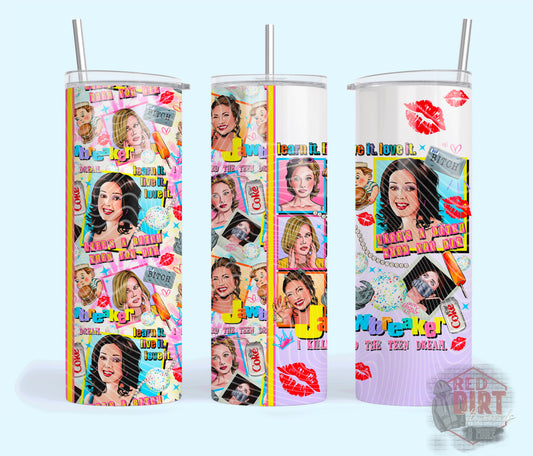 Teen Dream Insulated Tumbler with Plastic Lid and Sealed Reusable Straw | Trendy Bookish Cup | Hot/Cold Tumbler