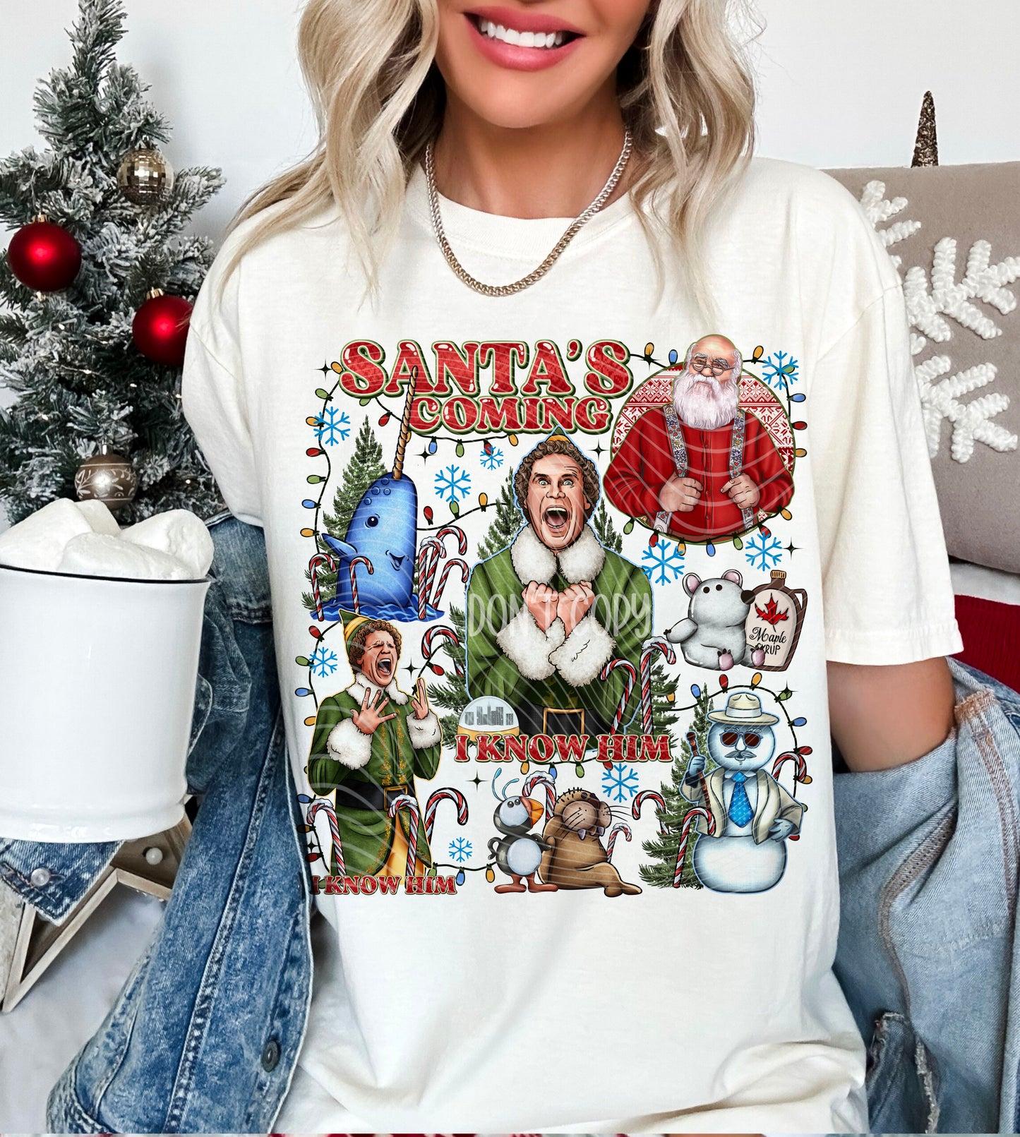 I Know Santa DTF Transfer | Christmas DTF Transfer | Ready to Press | High Quality DTF Transfers | Fast Shipping