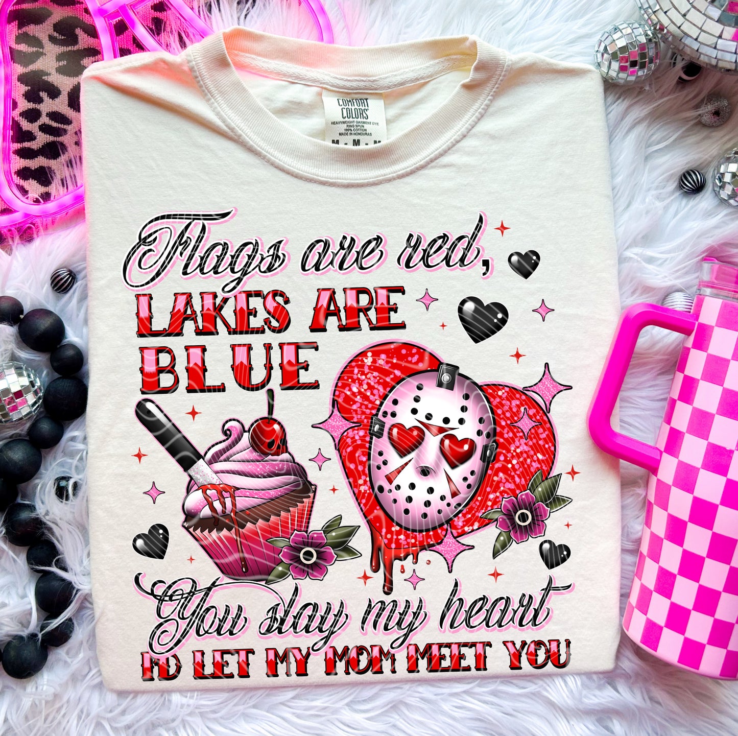 Flags are Red Lakes are Blue DTF Transfer | Trendy Valentine's Day DTF Transfer | Ready to Press | High Quality DTF Transfers | Fast Shipping