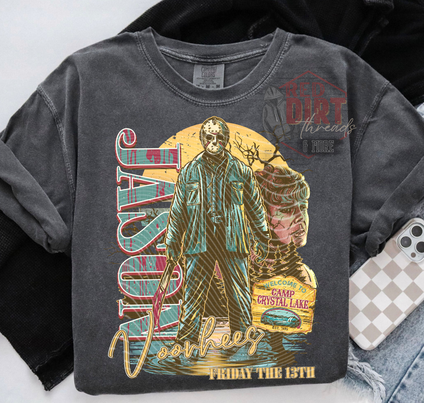 Vintage Jason With Mama DTF Transfer | Trendy Horror Characters DTF Transfer | High Quality Image Transfers | Ready to Press | Fast Shipping
