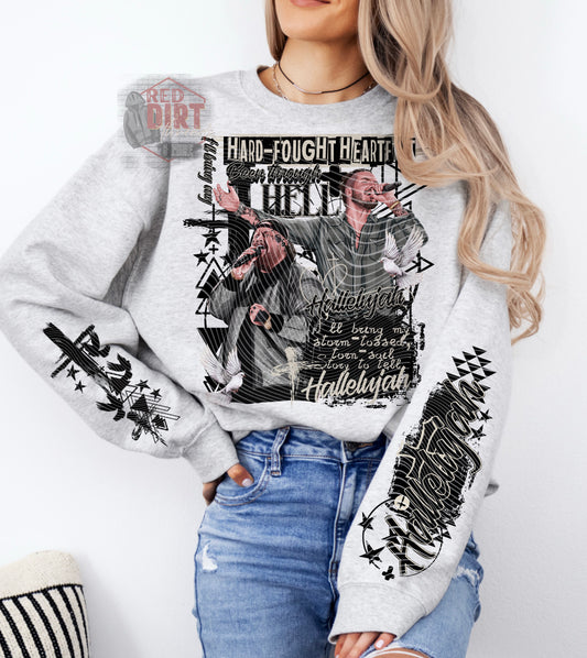 Hard Fought DTF Transfer | Trendy Music DTF Transfer | High Quality Image Transfers | Ready to Press | Fast Shipping