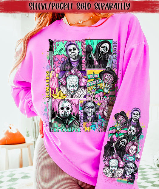 Horror Squad DTF Transfer | Trendy Horror Characters DTF Transfer | Ready to Press | High Quality DTF Transfers | Instant Peel