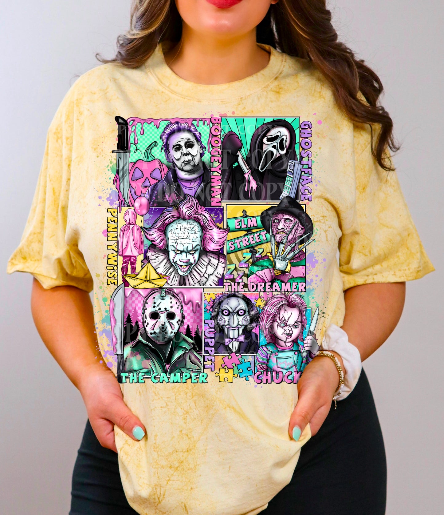 Horror Squad DTF Transfer | Trendy Horror Characters DTF Transfer | Ready to Press | High Quality DTF Transfers | Instant Peel