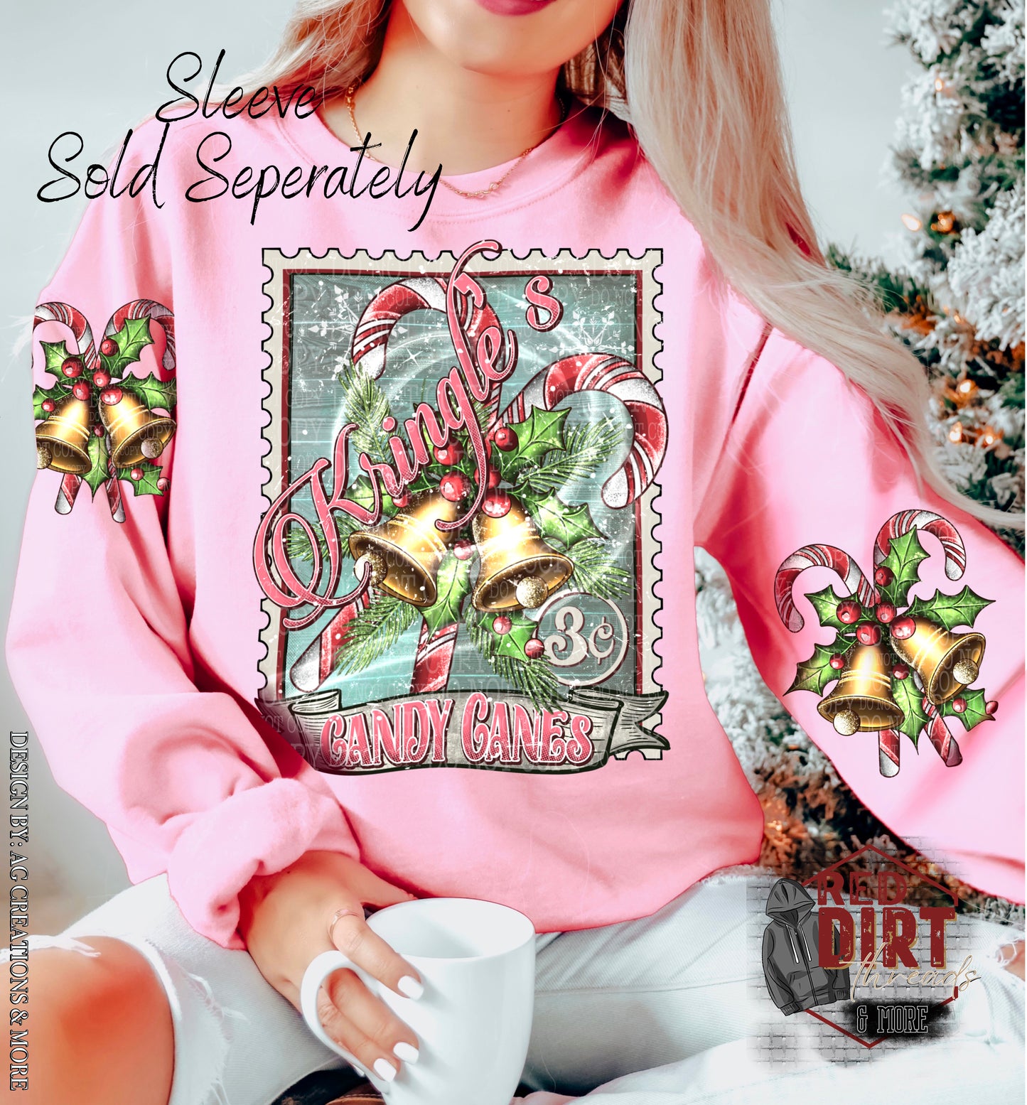 Kringle's Candy DTF Transfer | Christmas DTF Transfer | Ready to Press | High Quality DTF Transfers | Fast Shipping