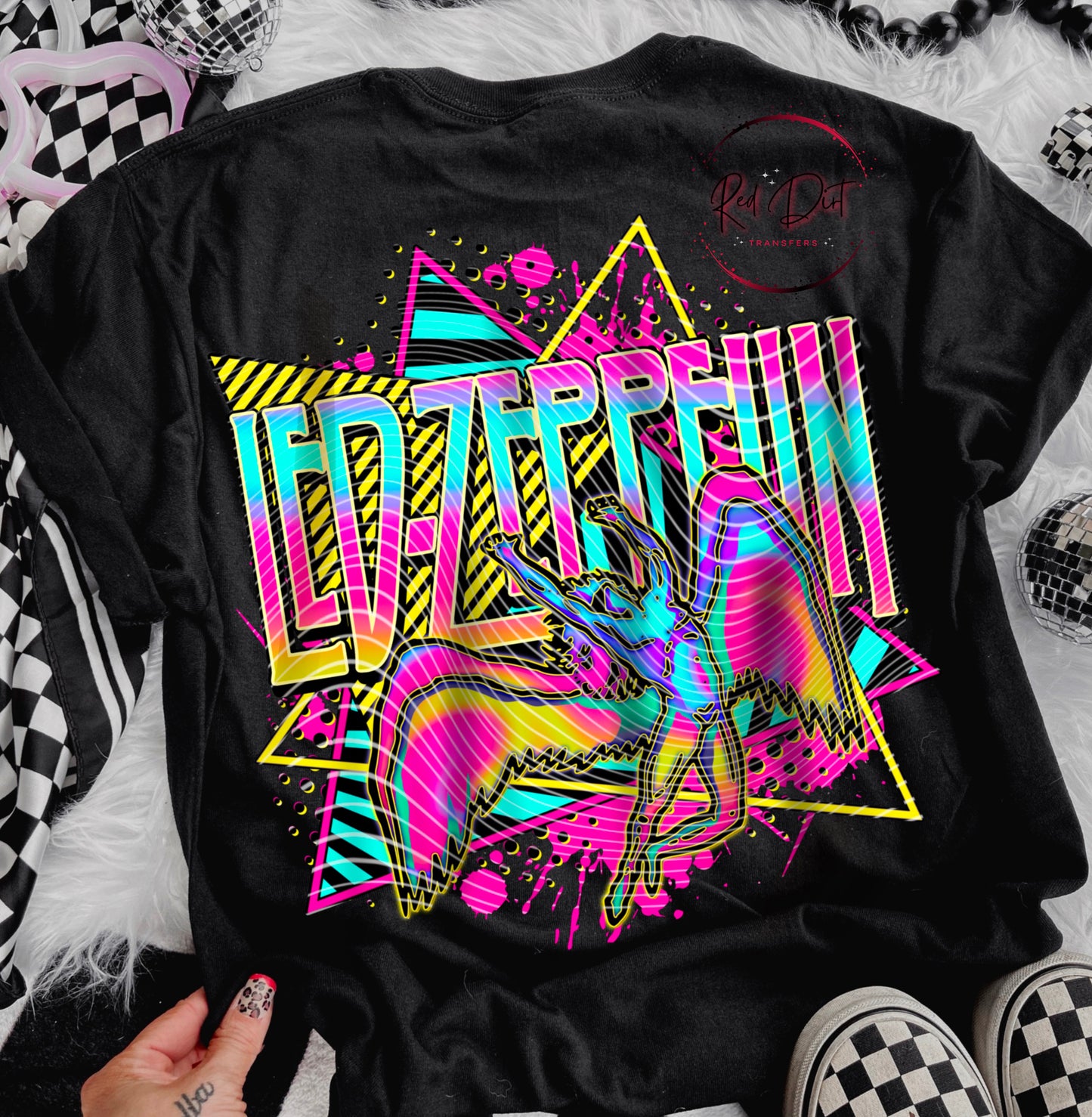 Neon Rock Band L* DTF Transfer | Trendy Rock Music DTF Transfer | High Quality Image Transfers | Ready to Press | Instant Peel