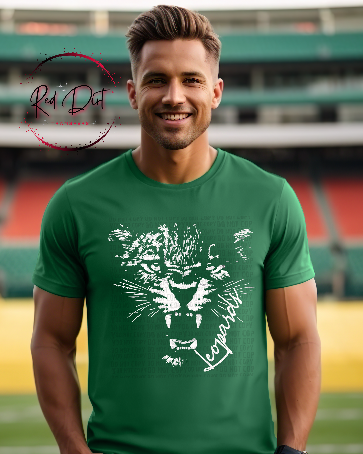 Aggressive Leopards Mascot DTF Transfer, School Spirit Mascot Transfer, Sports Team Leopards Design, Ready To Press Mascot Transfer