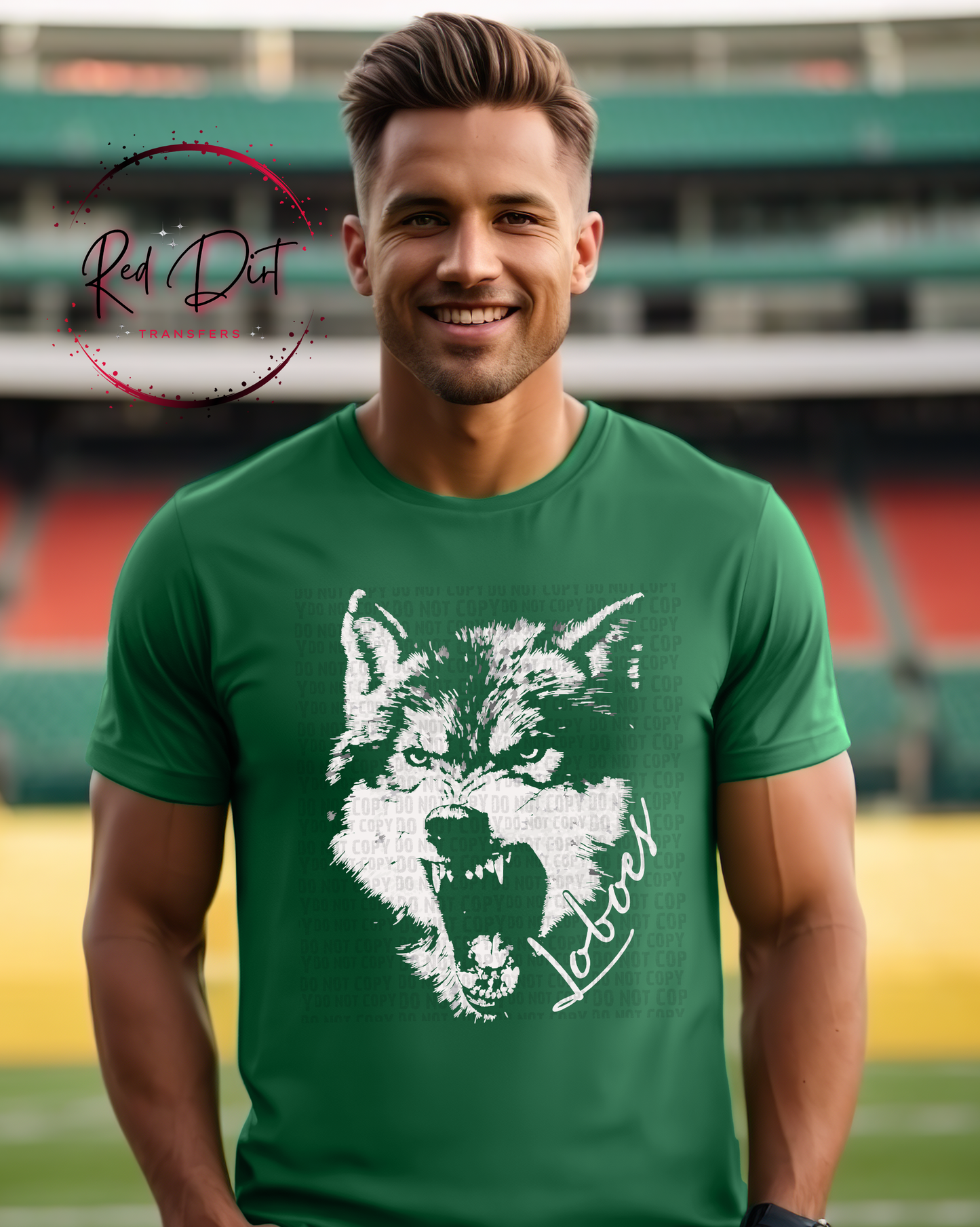 Aggressive Loboes Mascot DTF Transfer, School Spirit Mascot Transfer, Sports Team Loboes Design, Ready To Press Mascot Transfer