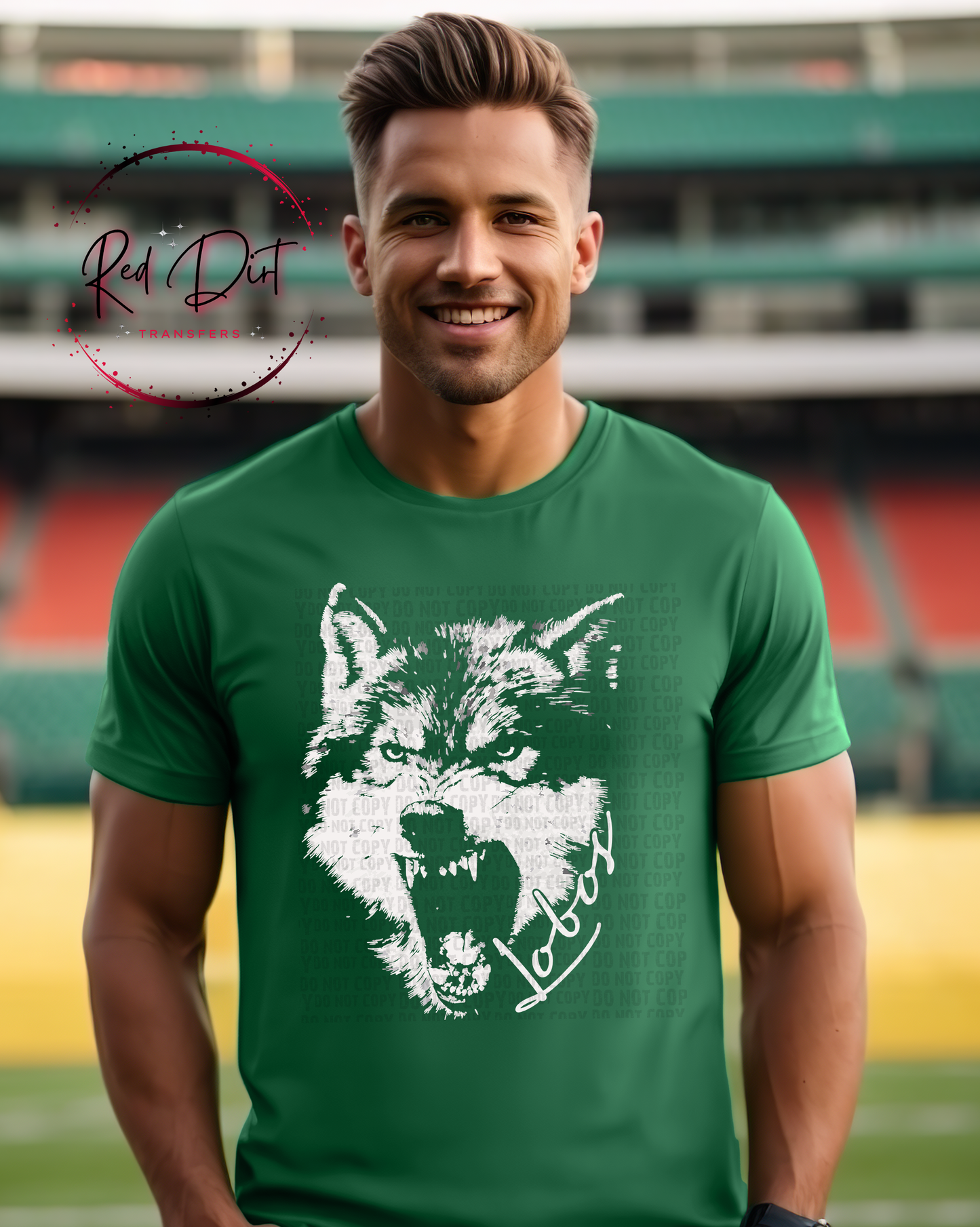 Aggressive Lobos Mascot DTF Transfer, School Spirit Mascot Transfer, Sports Team Lobos Design, Ready To Press Mascot Transfer