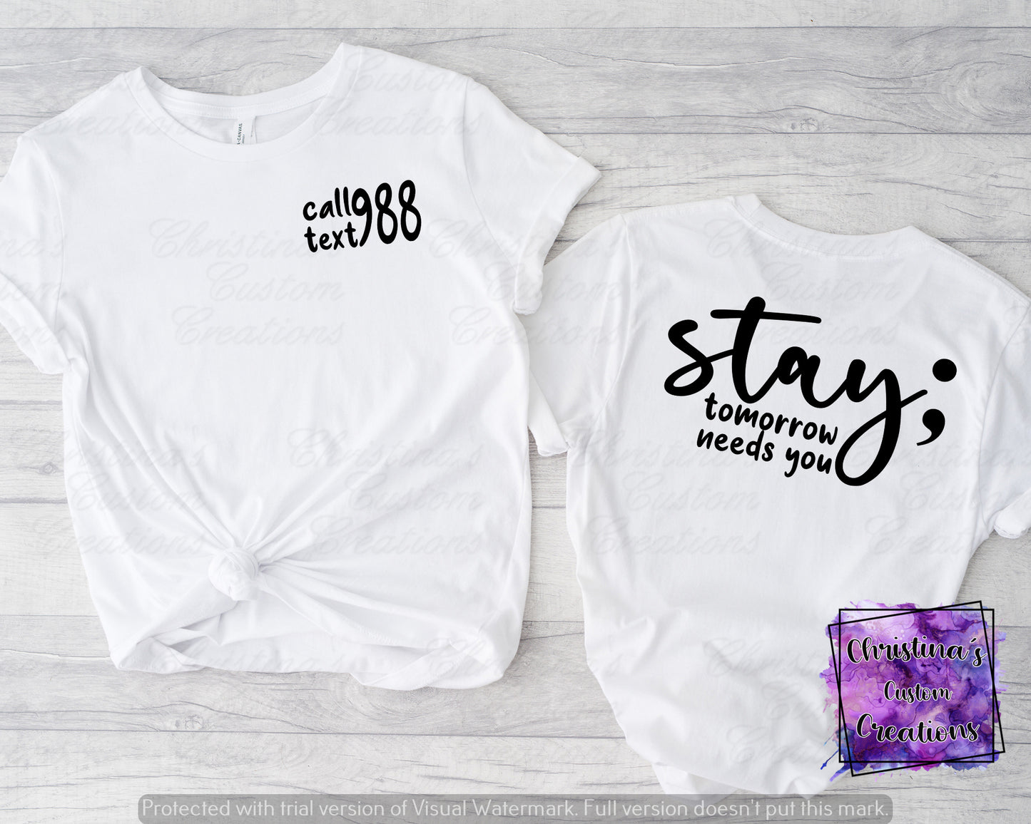 988 Stay T-Shirt | Suicide Awareness Shirt | Stay The World Needs You In It T-Shirt | Fast Shipping | Super Soft Shirts for Men/Women