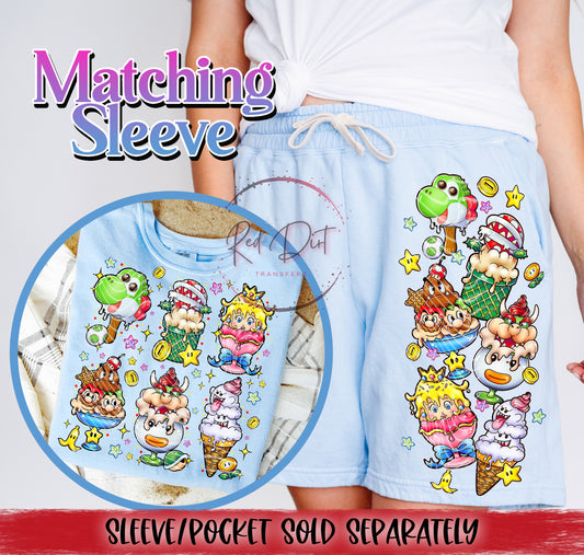 Mario Ice Cream DTF Transfer | Trendy Summer DTF Transfer | High Quality Image Transfers | Ready to Press | Fast Shipping