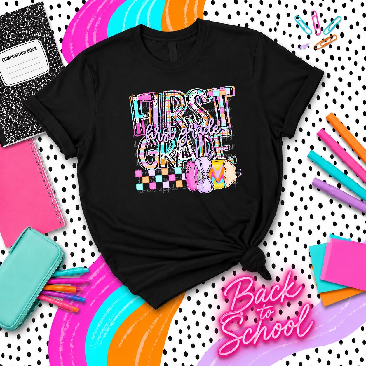First Grade DTF Transfer | 1st Grade School Transfer | Back To School DTF Transfer | Ready To Press