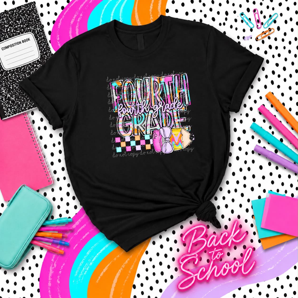 Fourth Grade DTF Transfer | 4th Grade Teacher Transfer | Back To School DTF Transfer | Ready To Press