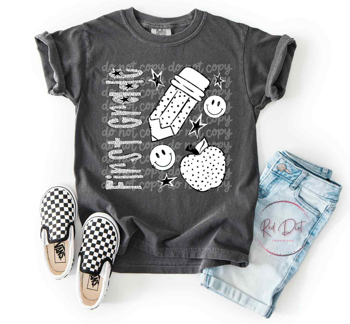 First Grade Dots DTF Transfer | Trendy School DTF Transfer | High Quality Image Transfers | Ready to Press | Instant Peel