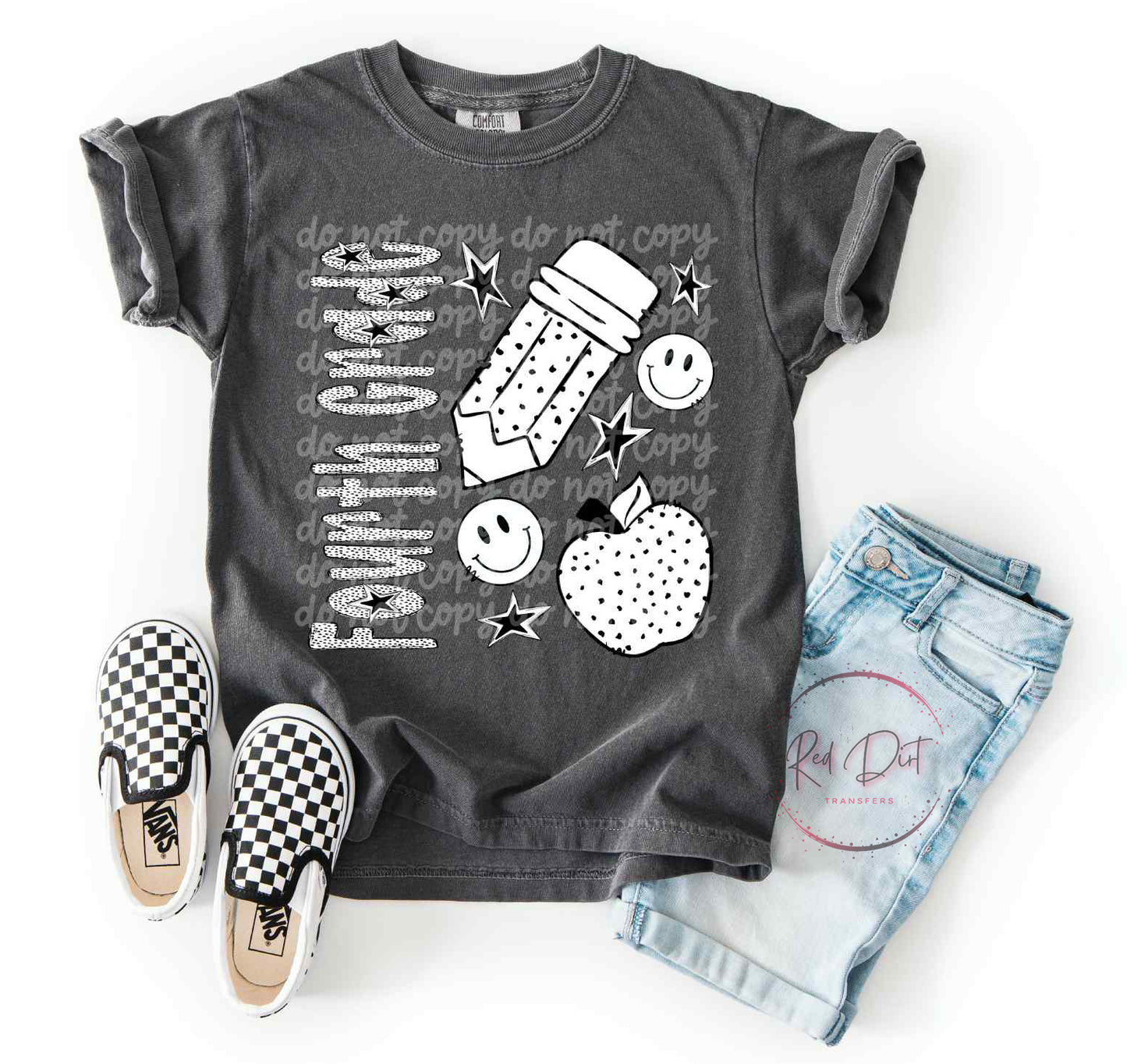Fourth Grade Dots DTF Transfer | Trendy School DTF Transfer | High Quality Image Transfers | Ready to Press | Instant Peel
